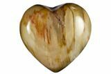 Polished, Triassic Petrified Wood Heart - Madagascar #115509-1